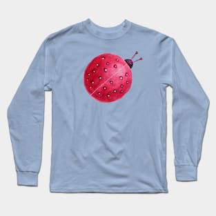 Pretty Spherical Abstract Watercolor Ladybug Long Sleeve T-Shirt